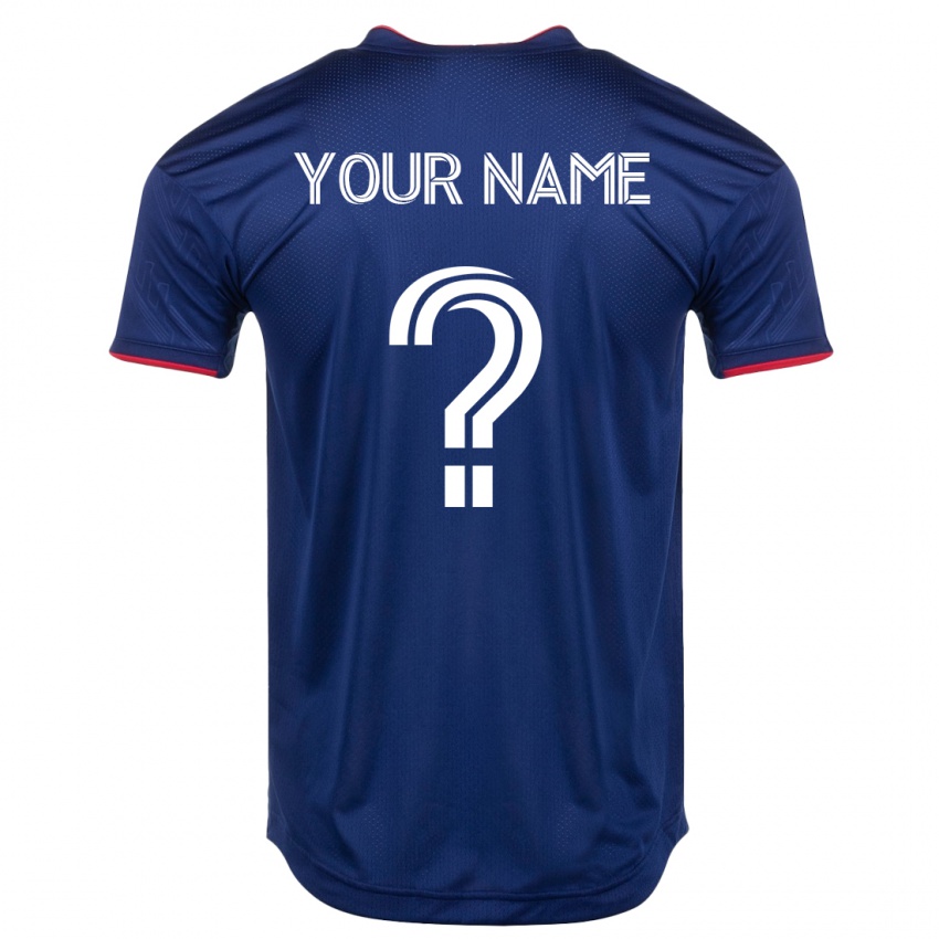 Herren Ihren Namen #0 Marine Heimtrikot Trikot 2023/24 T-Shirt