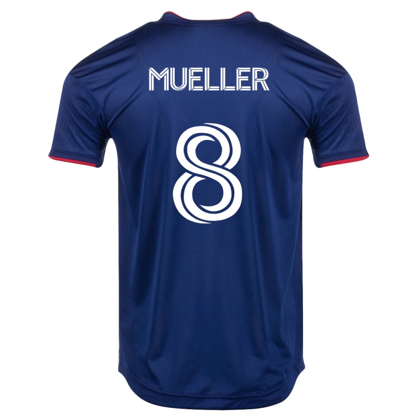 Herren Chris Mueller #8 Marine Heimtrikot Trikot 2023/24 T-Shirt
