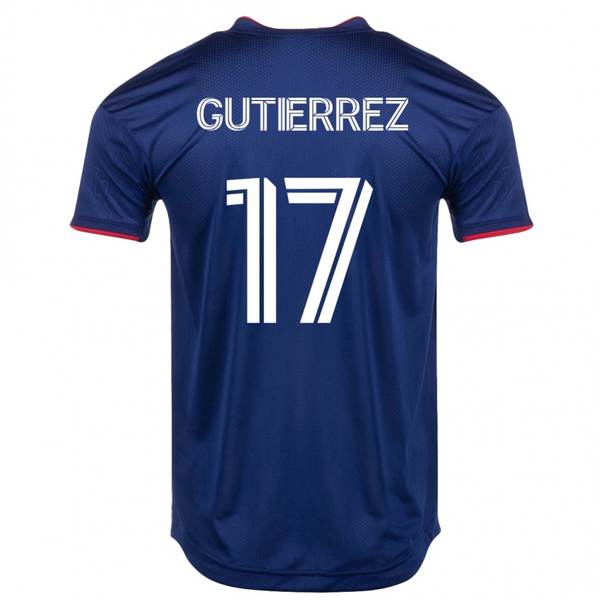 Herren Brian Gutiérrez #17 Marine Heimtrikot Trikot 2023/24 T-Shirt