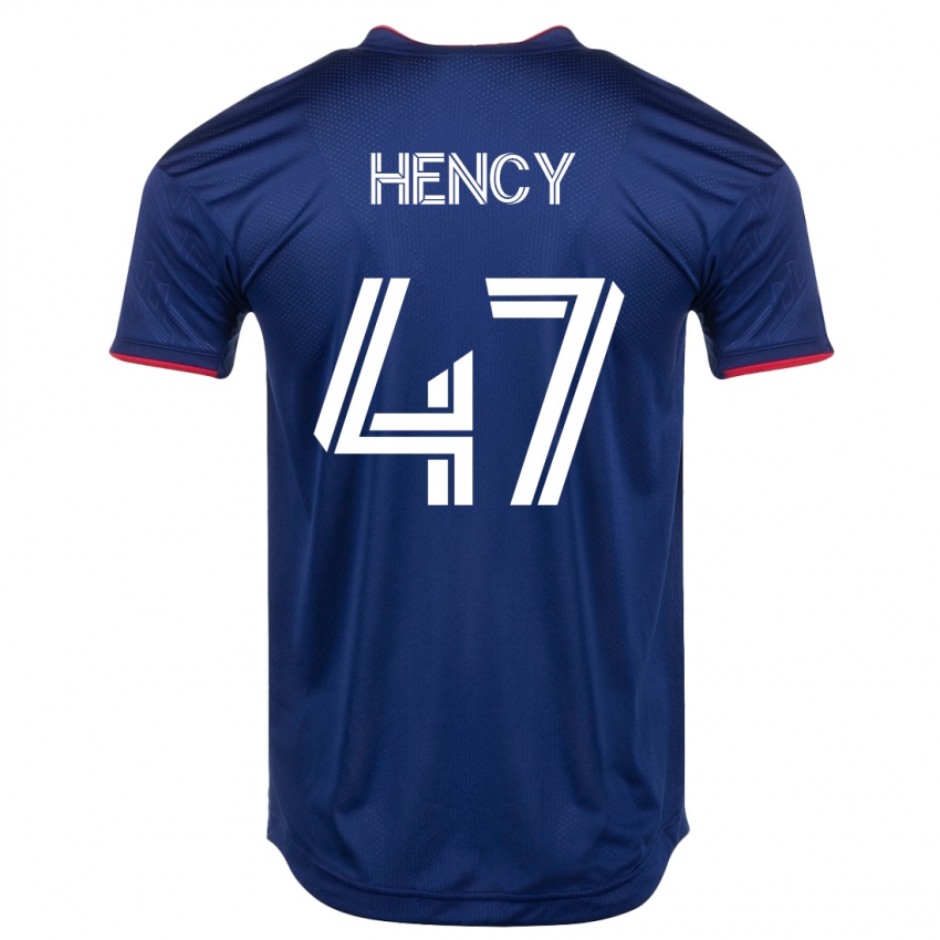 Herren Billy Hency #47 Marine Heimtrikot Trikot 2023/24 T-Shirt