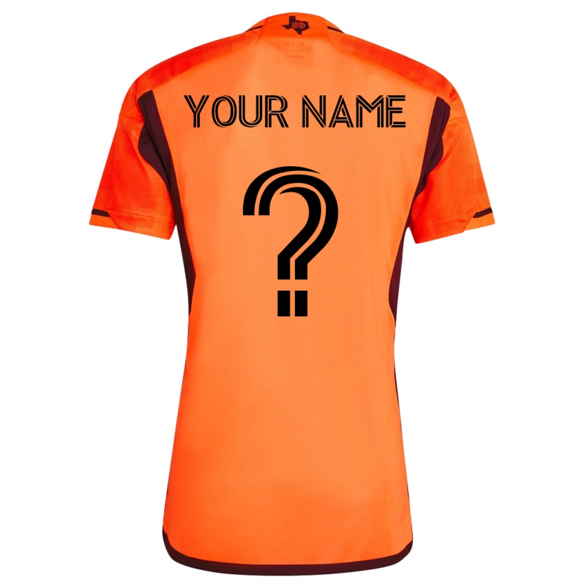 Herren Ihren Namen #0 Orangefarben Heimtrikot Trikot 2023/24 T-Shirt