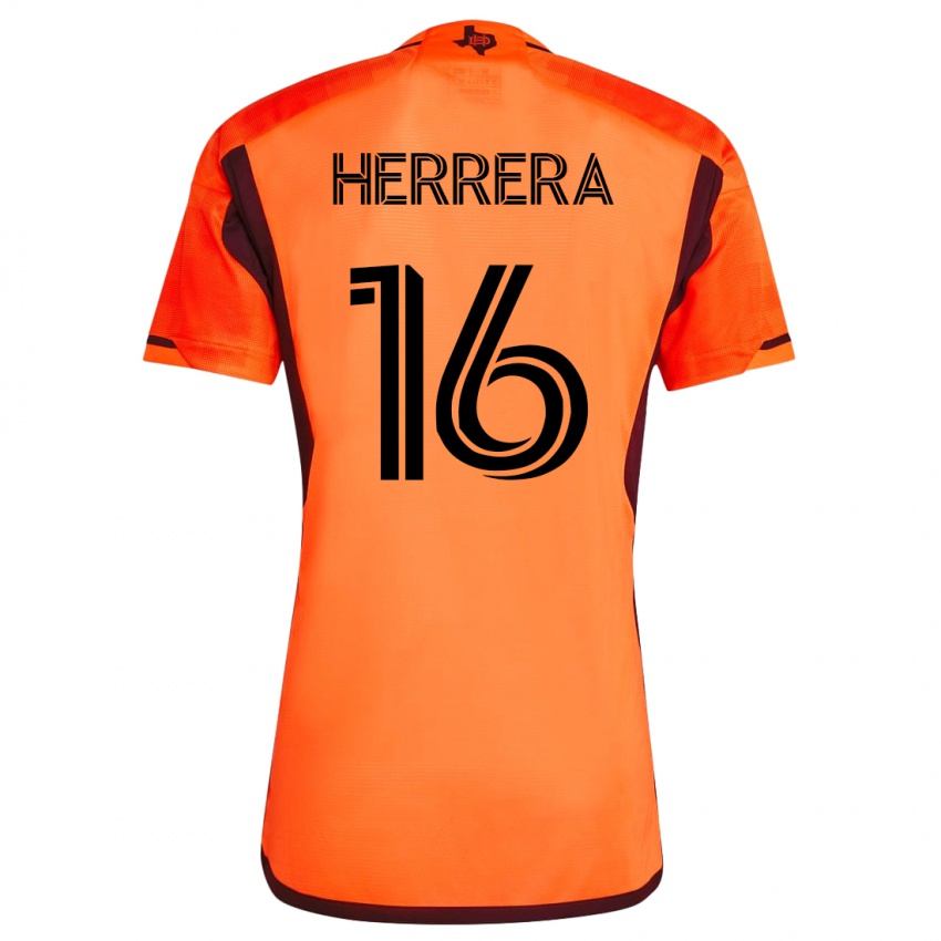 Herren Hector Herrera #16 Orangefarben Heimtrikot Trikot 2023/24 T-Shirt