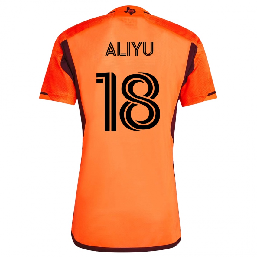 Herren Ibrahim Aliyu #18 Orangefarben Heimtrikot Trikot 2023/24 T-Shirt