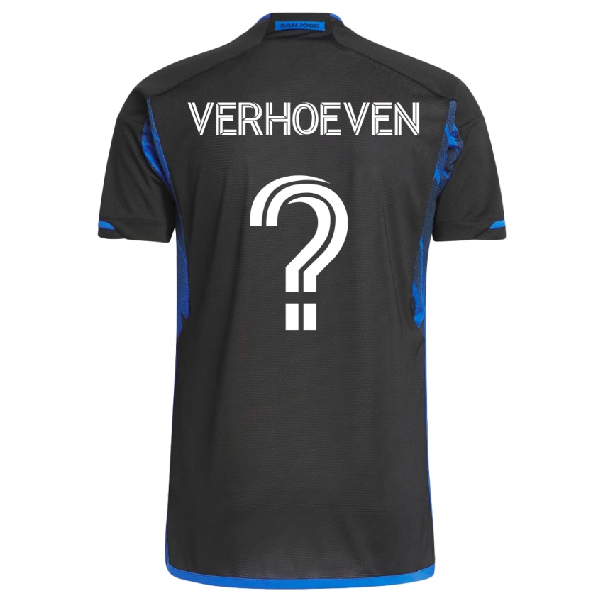 Herren Oscar Verhoeven #0 Blau Schwarz Heimtrikot Trikot 2023/24 T-Shirt
