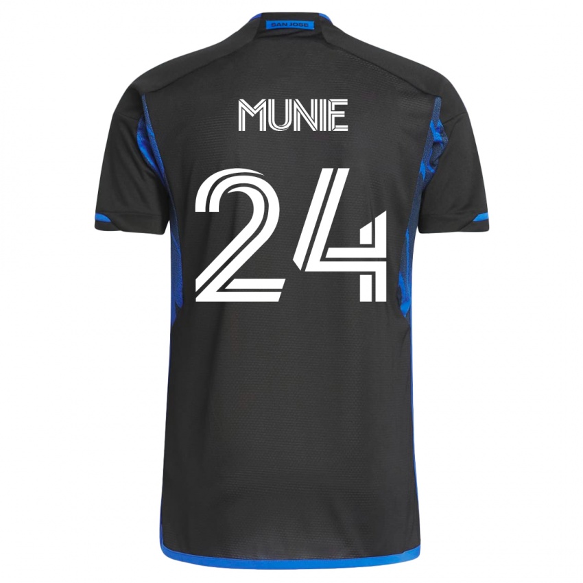 Herren Daniel Munie #24 Blau Schwarz Heimtrikot Trikot 2023/24 T-Shirt