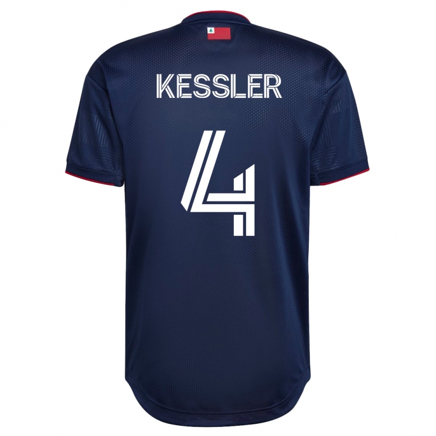 Herren Henry Kessler #4 Marine Heimtrikot Trikot 2023/24 T-Shirt