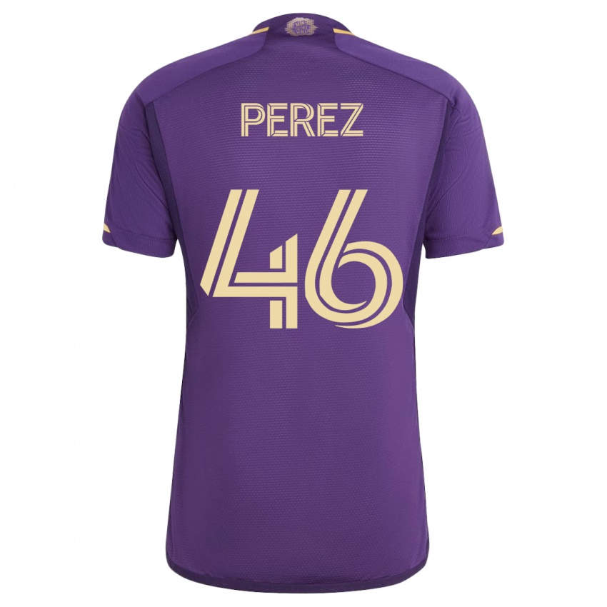 Herren Franco Pérez #46 Violett Heimtrikot Trikot 2023/24 T-Shirt