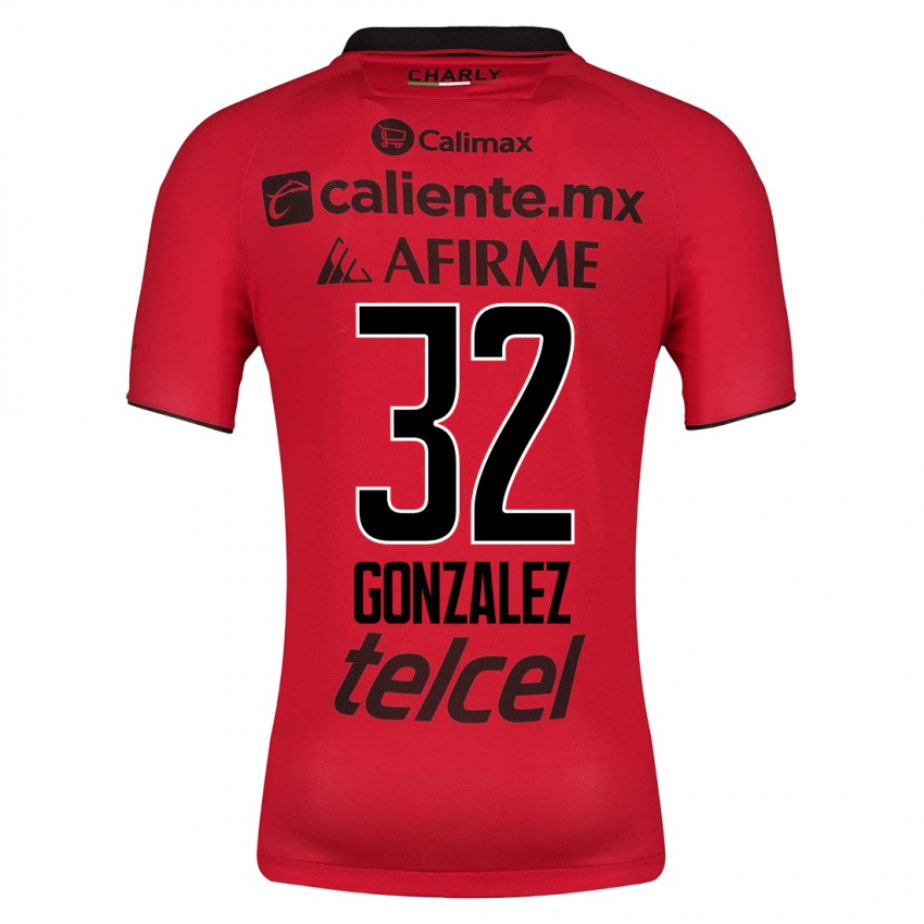 Herren Carlos Gonzalez #32 Rot Heimtrikot Trikot 2023/24 T-Shirt