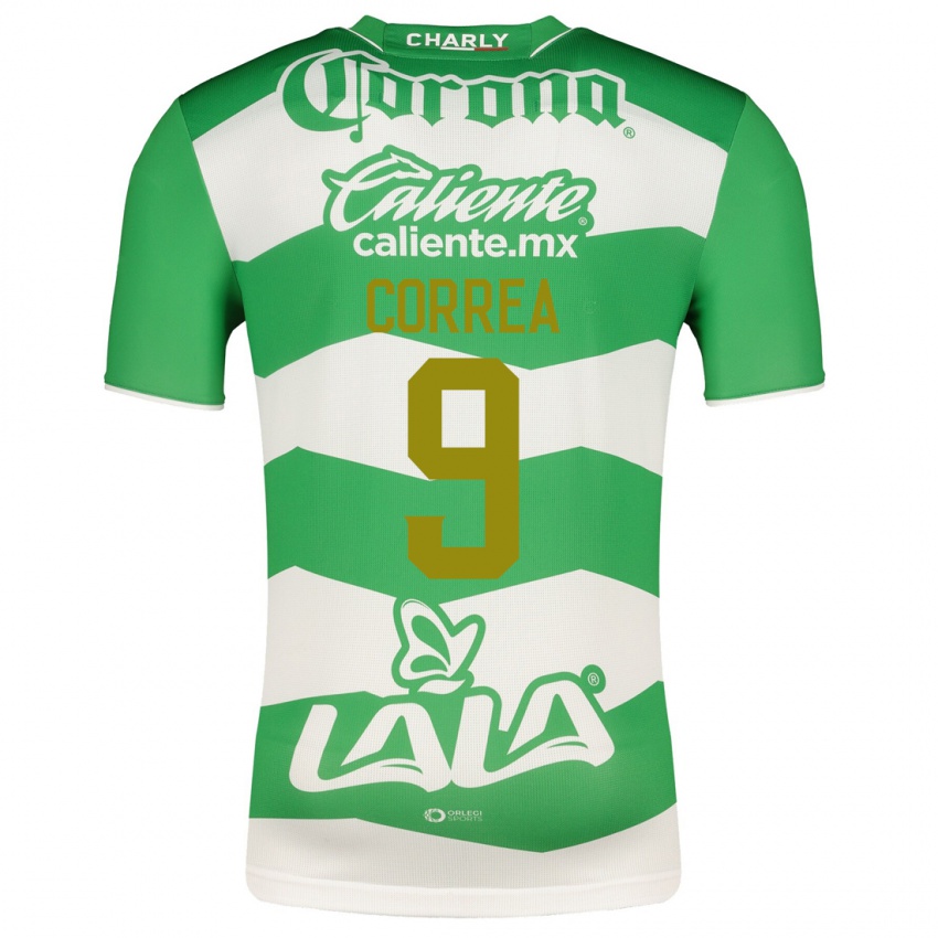 Herren Javier Correa #9 Grün Heimtrikot Trikot 2023/24 T-Shirt