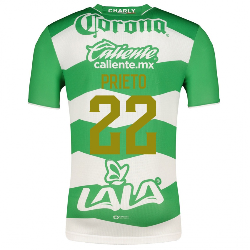 Herren Ronaldo Prieto #22 Grün Heimtrikot Trikot 2023/24 T-Shirt