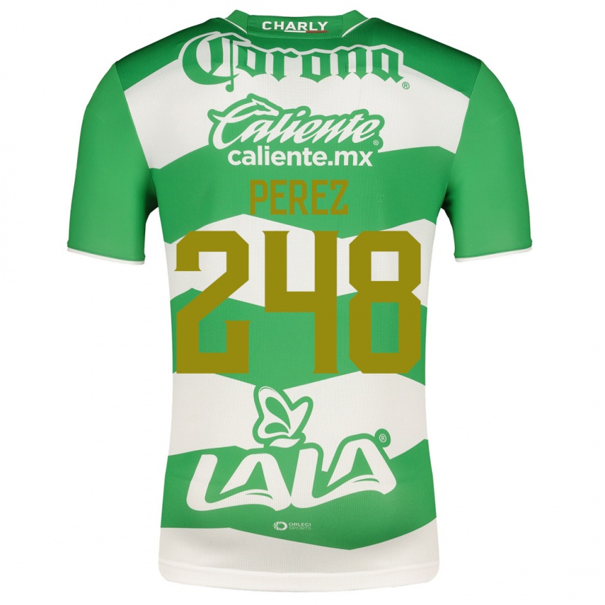 Herren Jonathan Pérez #248 Grün Heimtrikot Trikot 2023/24 T-Shirt