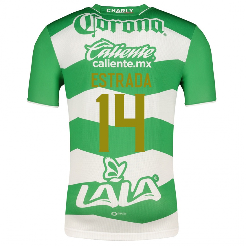 Herren Katia Estrada #14 Grün Heimtrikot Trikot 2023/24 T-Shirt