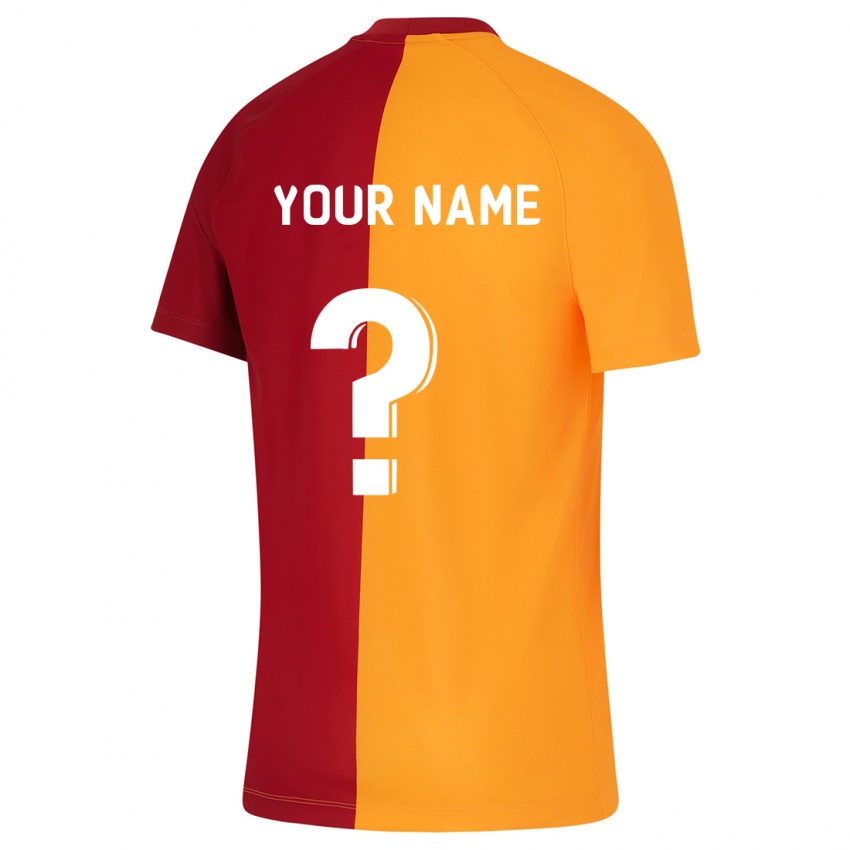 Herren Ihren Namen #0 Orangefarben Heimtrikot Trikot 2023/24 T-Shirt
