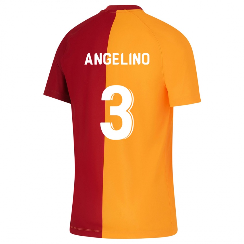 Herren Angelino #3 Orangefarben Heimtrikot Trikot 2023/24 T-Shirt
