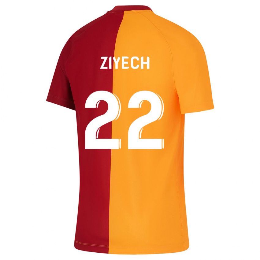 Herren Hakim Ziyech #22 Orangefarben Heimtrikot Trikot 2023/24 T-Shirt