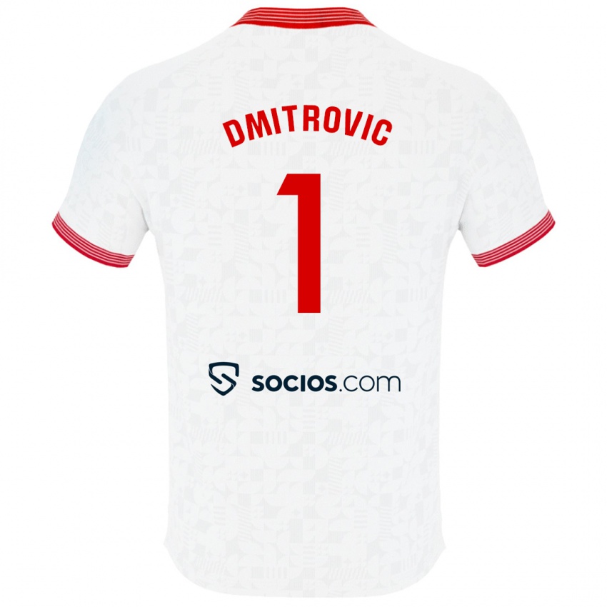 Herren Marko Dmitrovic #1 Weiß Heimtrikot Trikot 2023/24 T-Shirt