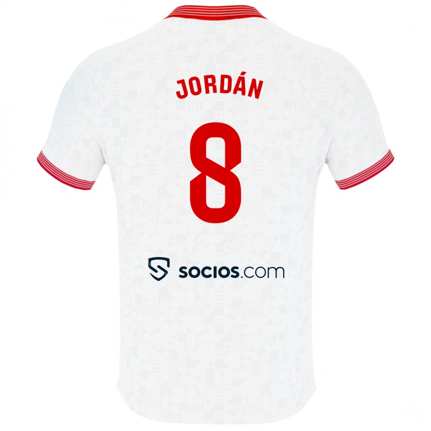 Herren Joan Jordán #8 Weiß Heimtrikot Trikot 2023/24 T-Shirt