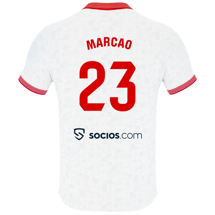 Herren Marcão #23 Weiß Heimtrikot Trikot 2023/24 T-Shirt