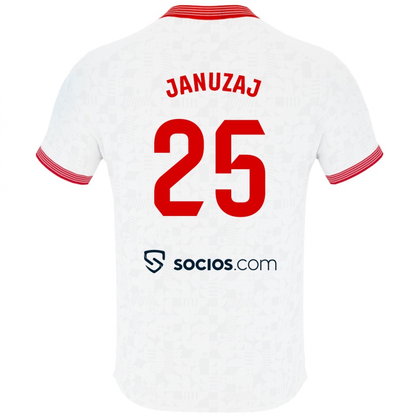 Herren Adnan Januzaj #25 Weiß Heimtrikot Trikot 2023/24 T-Shirt