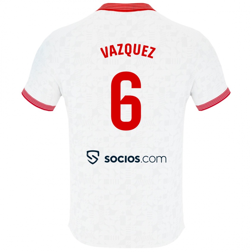 Herren Manolo Vazquez #6 Weiß Heimtrikot Trikot 2023/24 T-Shirt