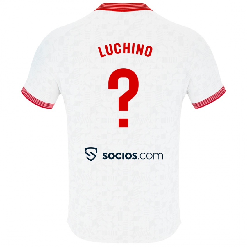 Herren Lorenzo Luchino #0 Weiß Heimtrikot Trikot 2023/24 T-Shirt