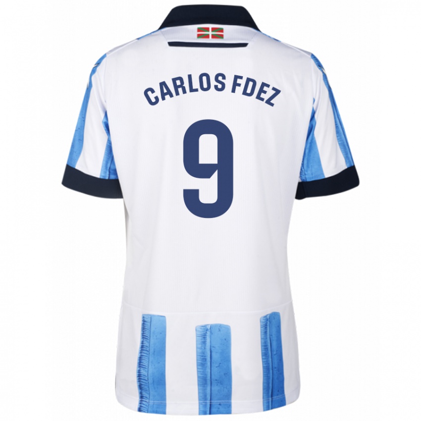 Herren Carlos Fernandez #9 Blau Weiss Heimtrikot Trikot 2023/24 T-Shirt
