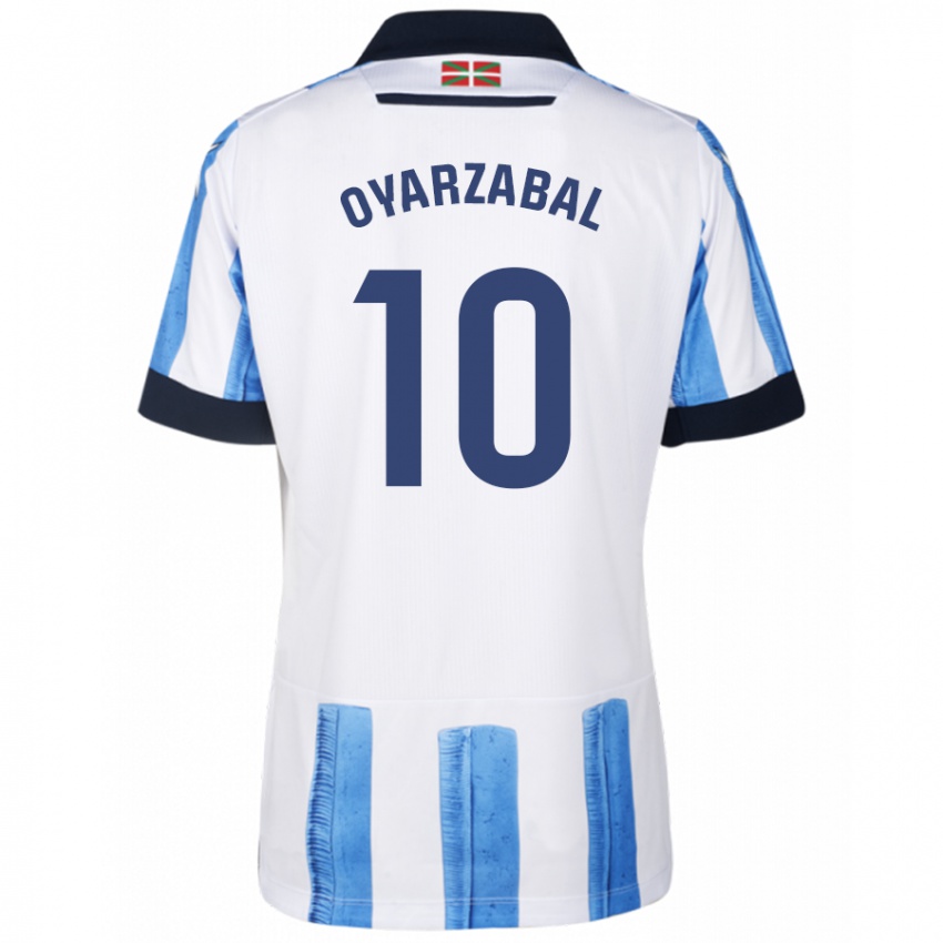 Herren Mikel Oyarzabal #10 Blau Weiss Heimtrikot Trikot 2023/24 T-Shirt