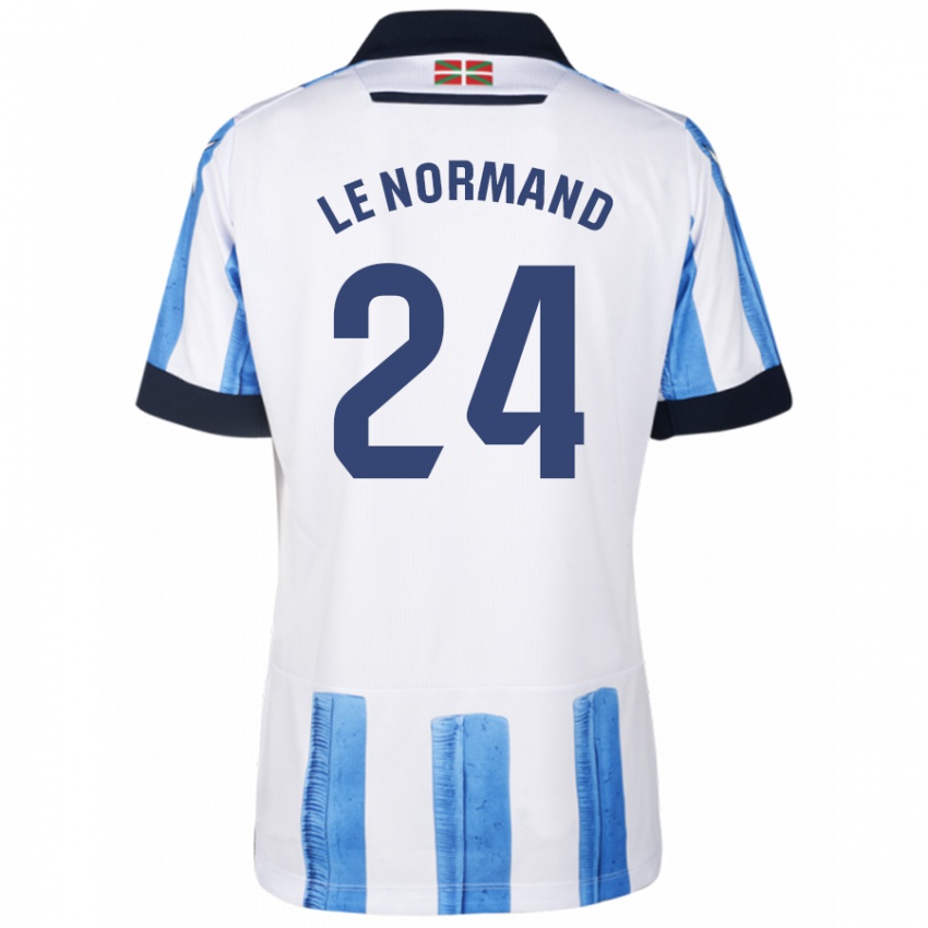 Herren Robin Le Normand #24 Blau Weiss Heimtrikot Trikot 2023/24 T-Shirt