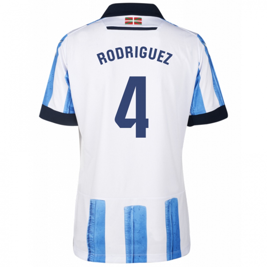 Herren Peru Rodriguez #4 Blau Weiss Heimtrikot Trikot 2023/24 T-Shirt