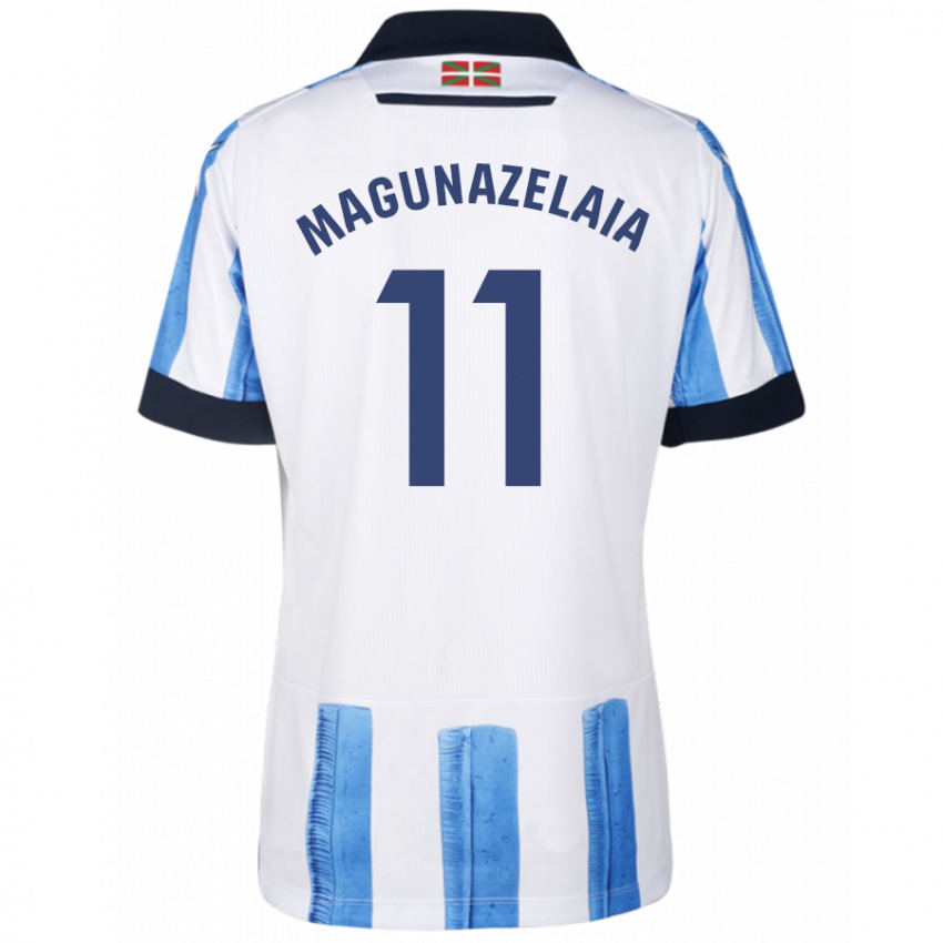 Herren Jon Magunazelaia #11 Blau Weiss Heimtrikot Trikot 2023/24 T-Shirt
