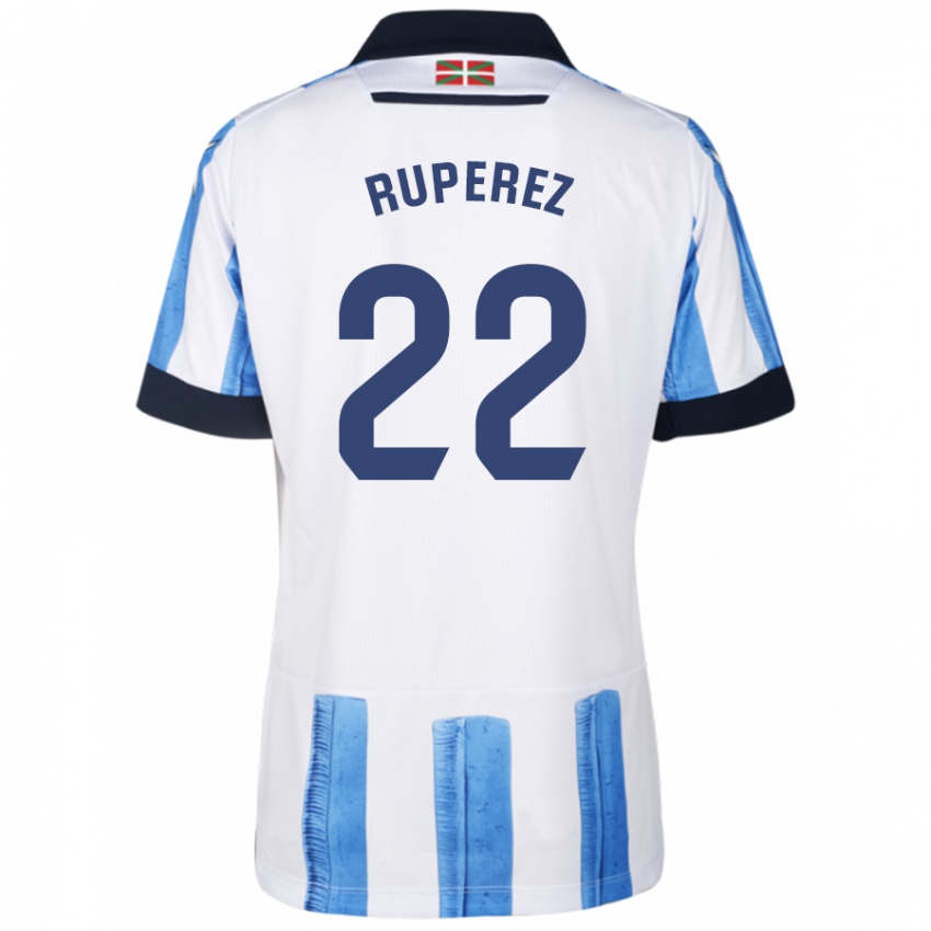 Herren Iñaki Rupérez #22 Blau Weiss Heimtrikot Trikot 2023/24 T-Shirt