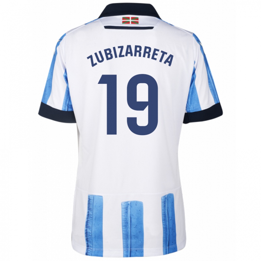 Herren Pablo Zubizarreta #19 Blau Weiss Heimtrikot Trikot 2023/24 T-Shirt