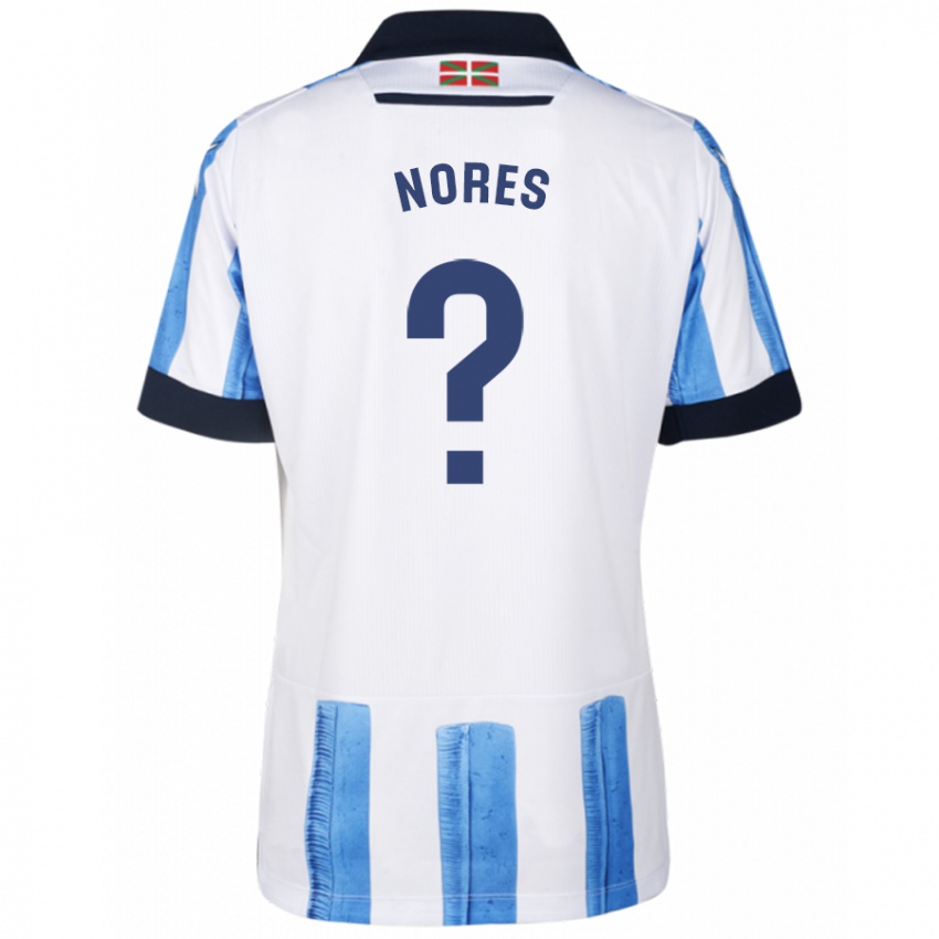 Herren Alejandro Nores #0 Blau Weiss Heimtrikot Trikot 2023/24 T-Shirt