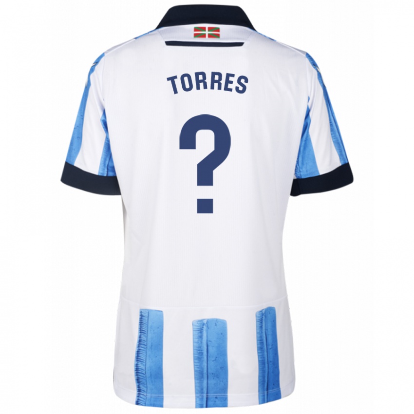 Herren Domenic Torres #0 Blau Weiss Heimtrikot Trikot 2023/24 T-Shirt