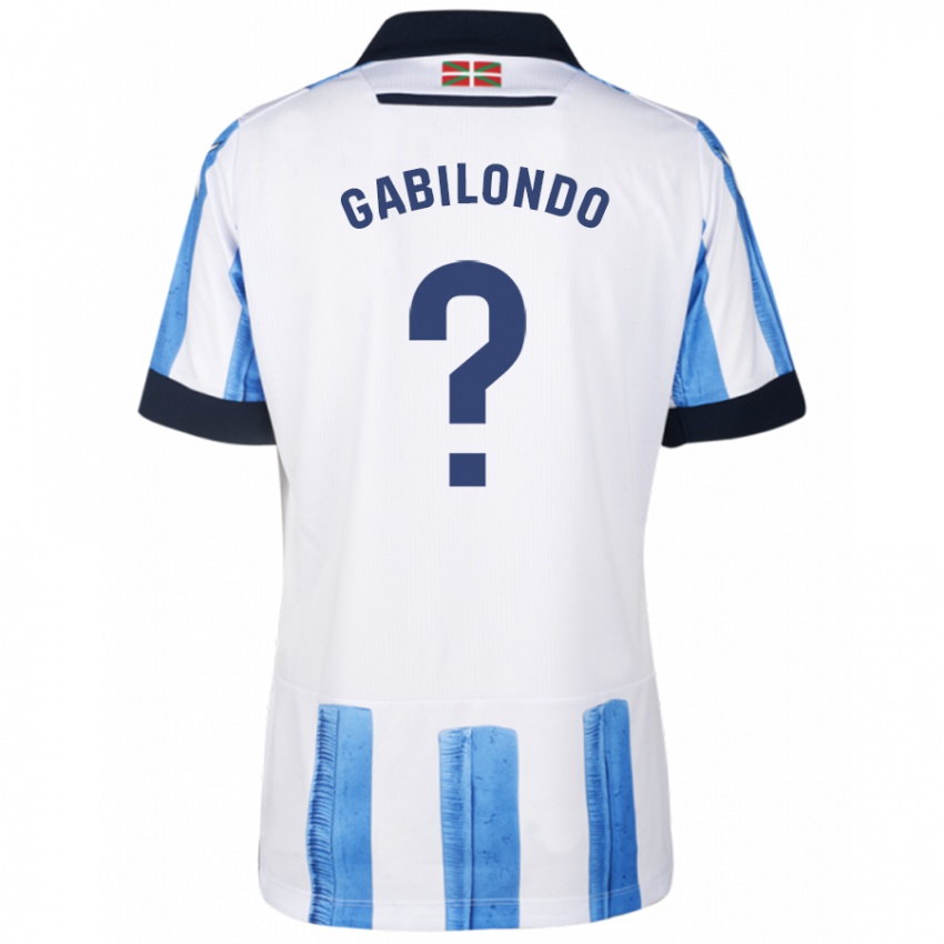 Herren Iker Gabilondo #0 Blau Weiss Heimtrikot Trikot 2023/24 T-Shirt