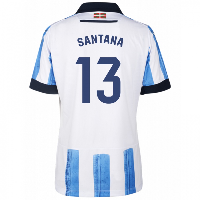 Herren Olatz Santana #13 Blau Weiss Heimtrikot Trikot 2023/24 T-Shirt