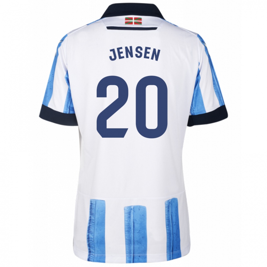 Herren Synne Jensen #20 Blau Weiss Heimtrikot Trikot 2023/24 T-Shirt