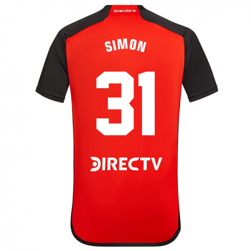 Herren Santiago Simon #31 Rot Auswärtstrikot Trikot 2023/24 T-Shirt