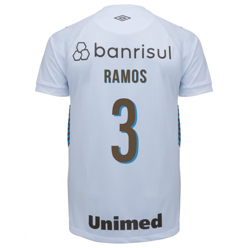 Herren João Ramos #3 Weiß Auswärtstrikot Trikot 2023/24 T-Shirt