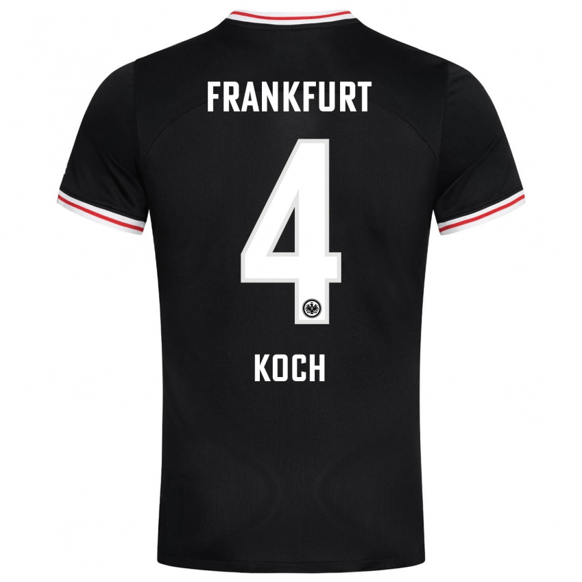 Herren Robin Koch #4 Schwarz Auswärtstrikot Trikot 2023/24 T-Shirt