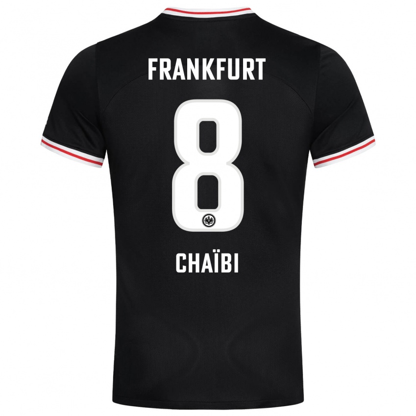 Herren Farès Chaïbi #8 Schwarz Auswärtstrikot Trikot 2023/24 T-Shirt