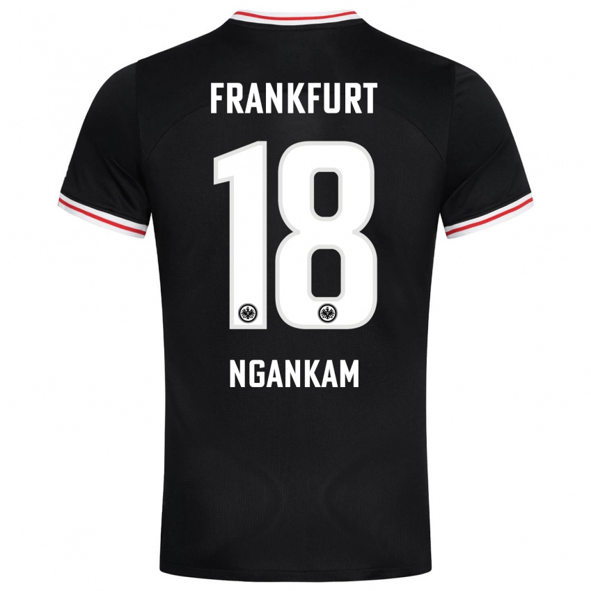 Herren Jessic Ngankam #18 Schwarz Auswärtstrikot Trikot 2023/24 T-Shirt