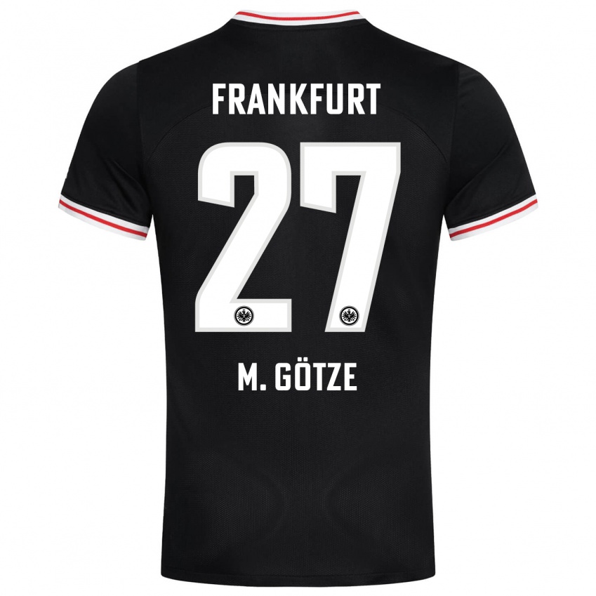 Herren Mario Götze #27 Schwarz Auswärtstrikot Trikot 2023/24 T-Shirt