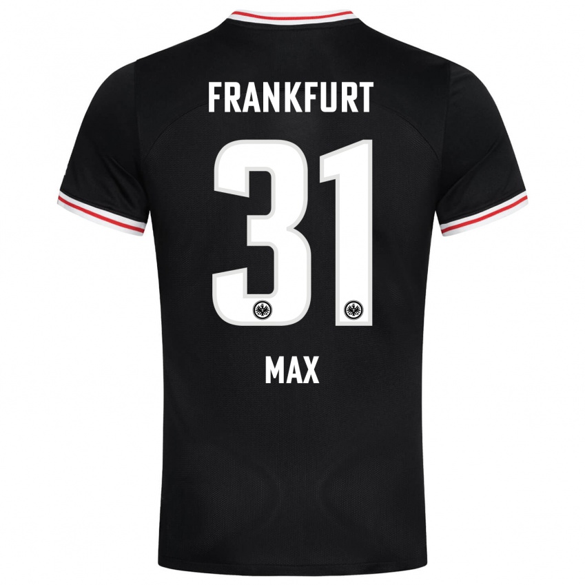 Herren Philipp Max #31 Schwarz Auswärtstrikot Trikot 2023/24 T-Shirt