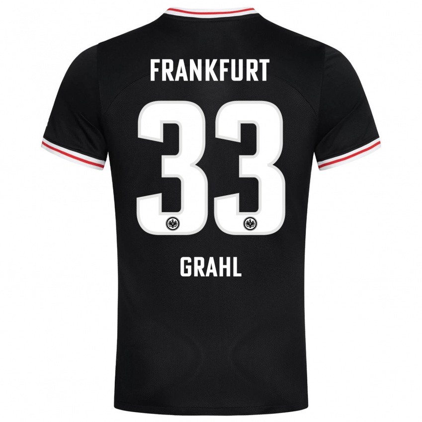 Herren Jens Grahl #33 Schwarz Auswärtstrikot Trikot 2023/24 T-Shirt