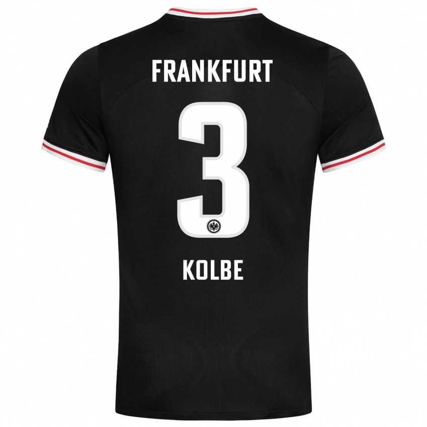 Herren Louis Kolbe #3 Schwarz Auswärtstrikot Trikot 2023/24 T-Shirt