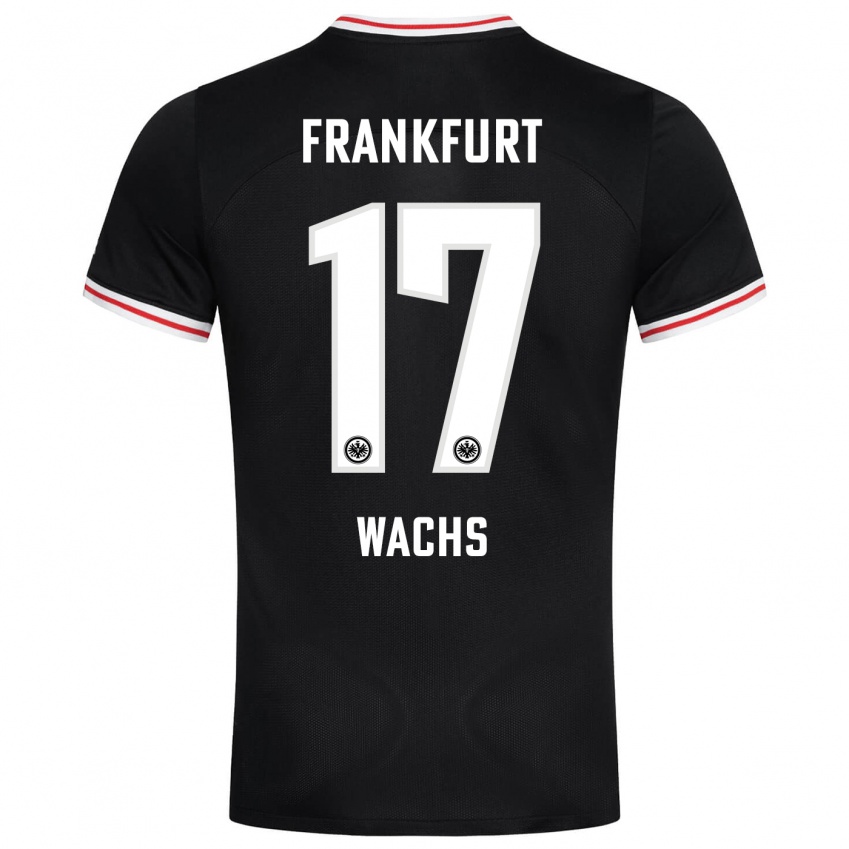 Herren Marc Wachs #17 Schwarz Auswärtstrikot Trikot 2023/24 T-Shirt