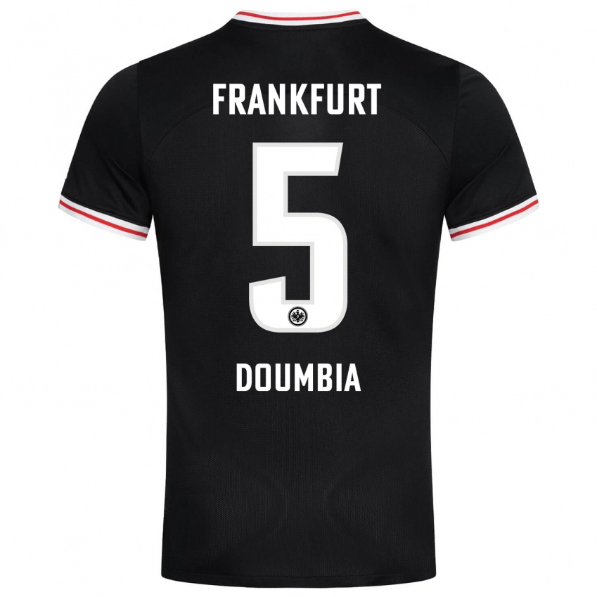 Herren Fousseny Doumbia #5 Schwarz Auswärtstrikot Trikot 2023/24 T-Shirt
