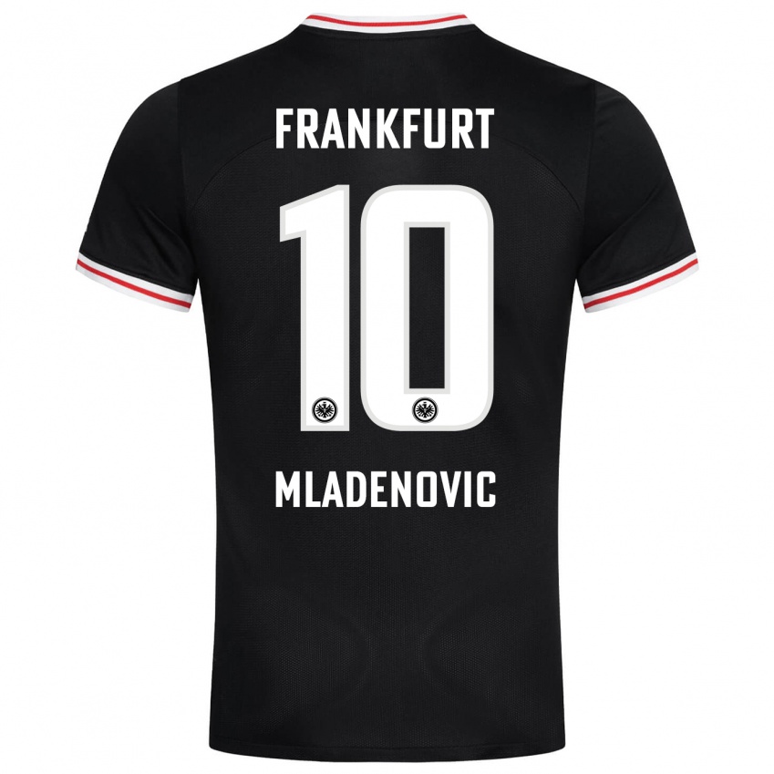 Herren Marko Mladenovic #10 Schwarz Auswärtstrikot Trikot 2023/24 T-Shirt