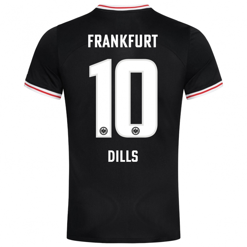 Herren Marvin Dills #10 Schwarz Auswärtstrikot Trikot 2023/24 T-Shirt